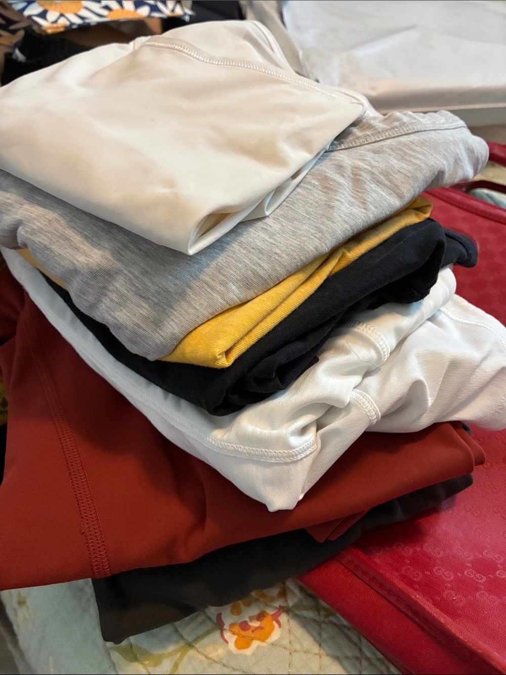 lululemon athletica Short Sleeve Top in Rust